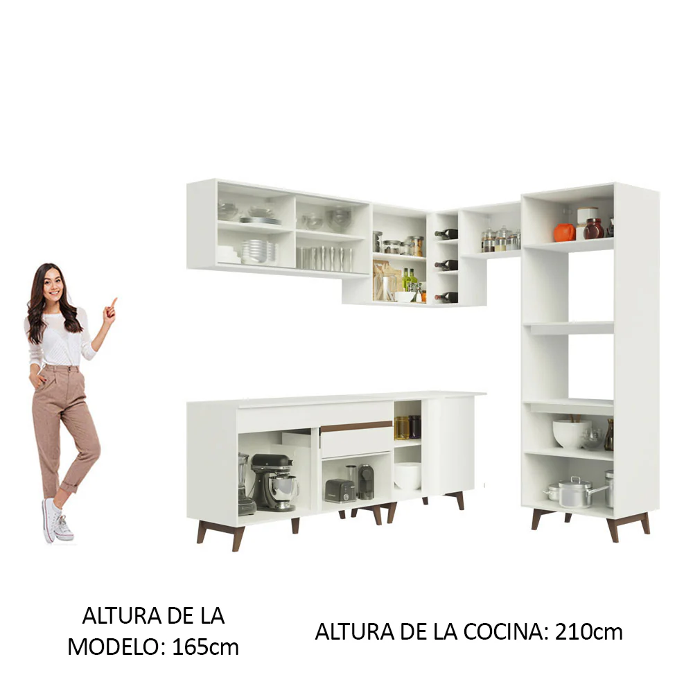 Combo completo de Cocina Esquinera 402 cm Reims Blanco 02 - Image 5