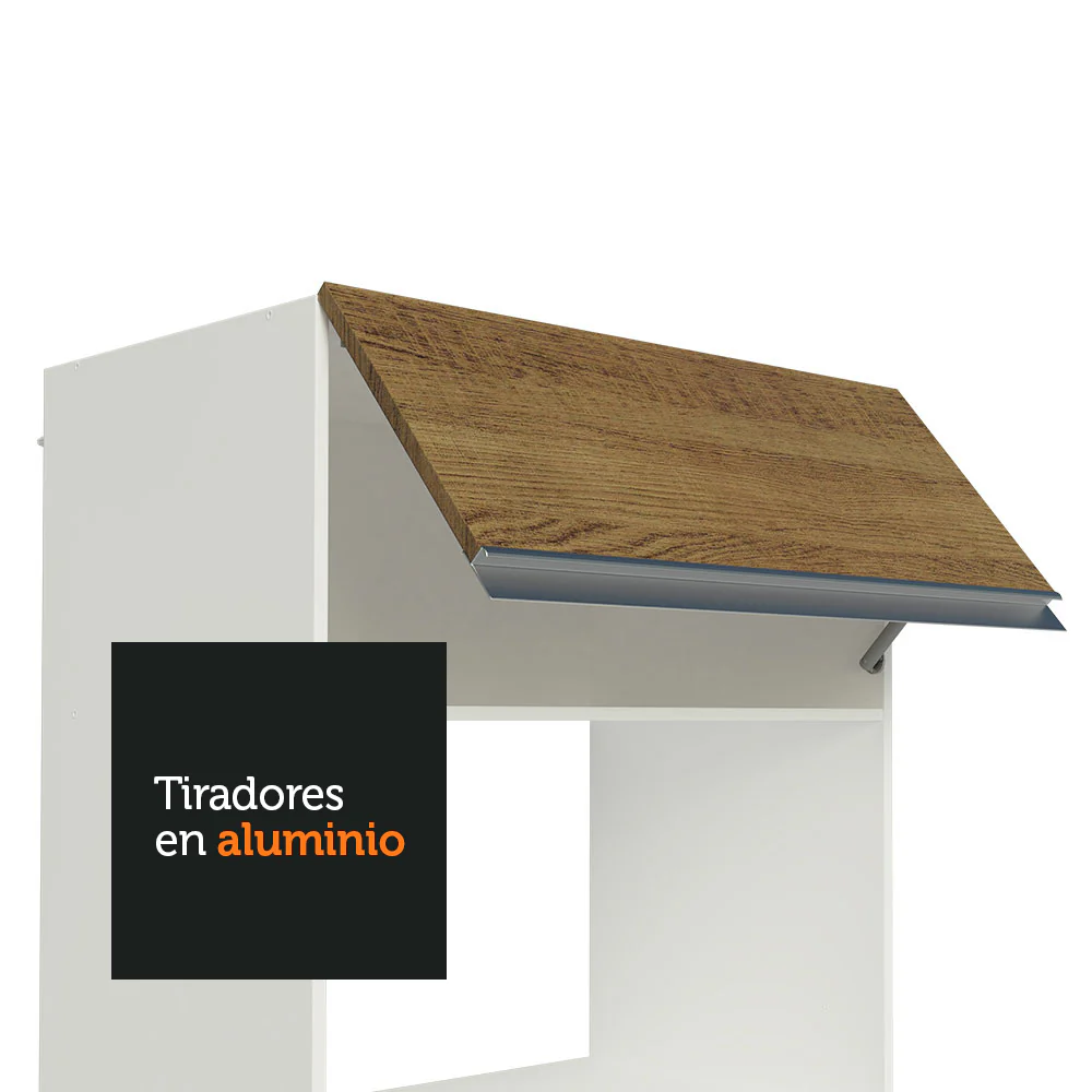 Combo Completo de Cocina 100% MDF 250 cm Blanco/Marrón/Crema Smart Madesa 01 - Image 6