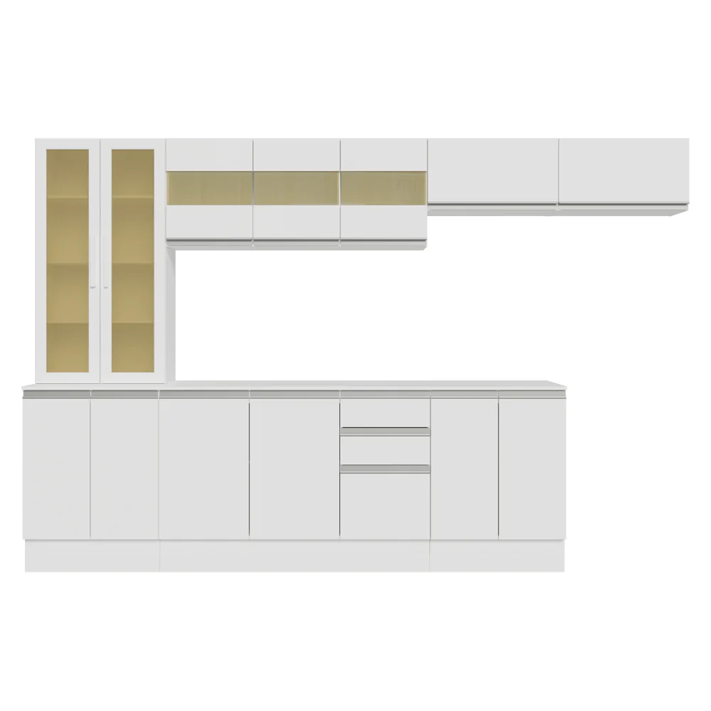Combo Completo de Cocina 100% MDF 300 cm Blanco Smart Madesa 04 - Image 10