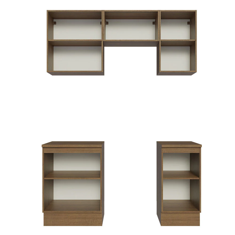 Combo de Cocina 160cm Marrón/Blanco Glamy Madesa 07 - Image 5