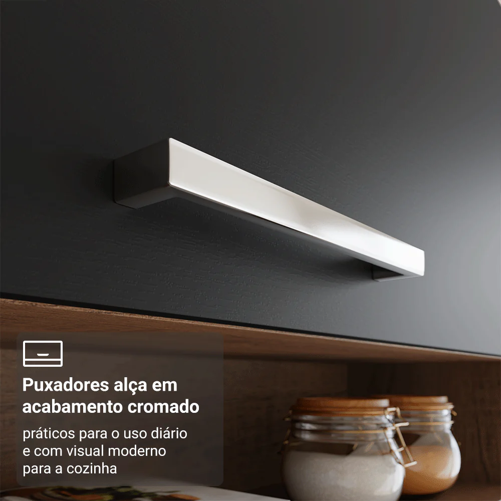 Combo completo de Cocina 220 cm Marrón/Negro Deli Madesa 02 - Image 6