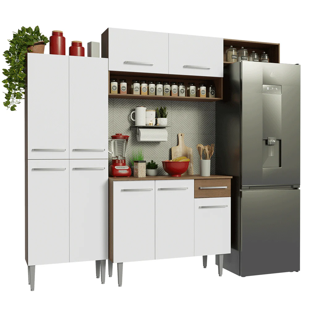 Combo completo de Cocina 229cm Marrón/Blanco Emilly 18 - Image 3