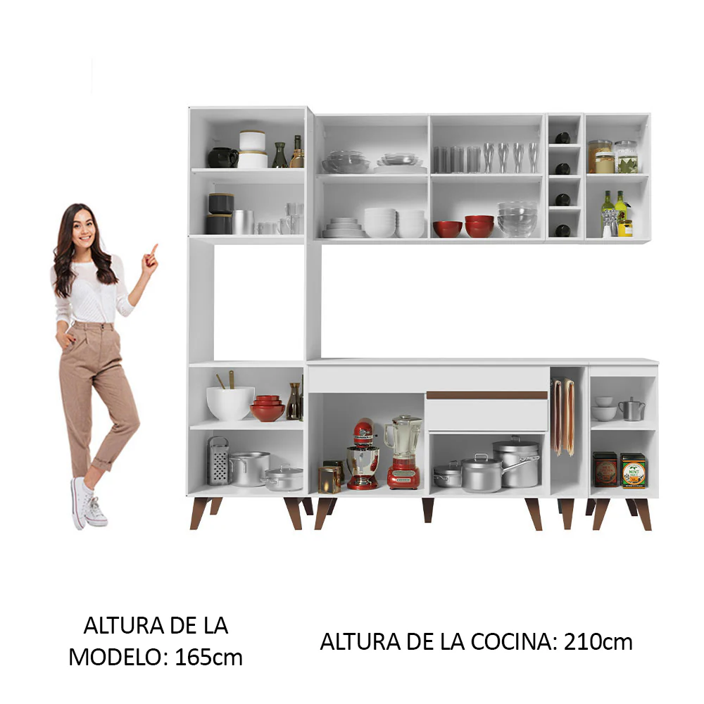 Combo completo de Cocina 235cm Blanco Reims Madesa 02 - Image 5