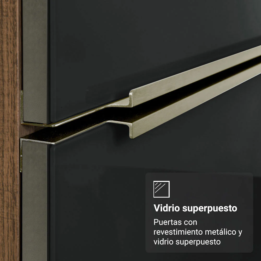 Combo completo de Cocina 240 cm Marrón/Negro Lux Madesa 09 - Image 9