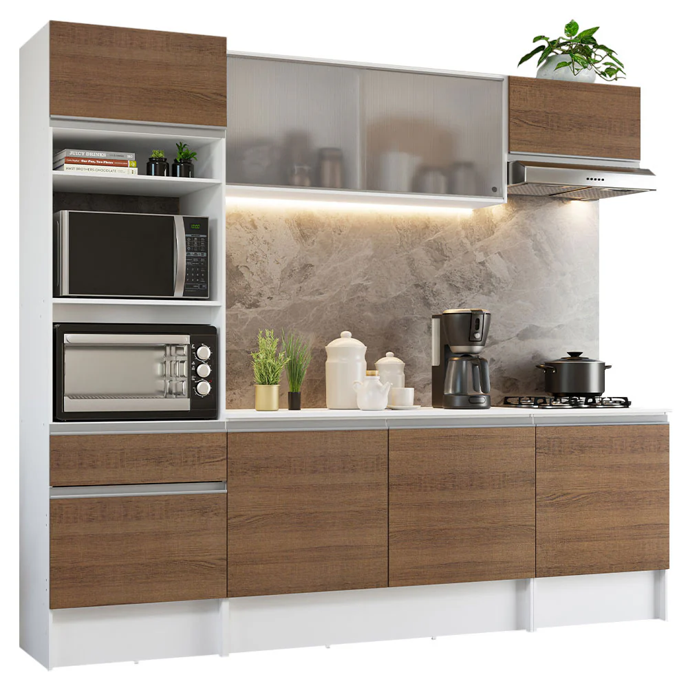 Combo completo de Cocina 240cm Blanco/Marrón Topazio - Image 3