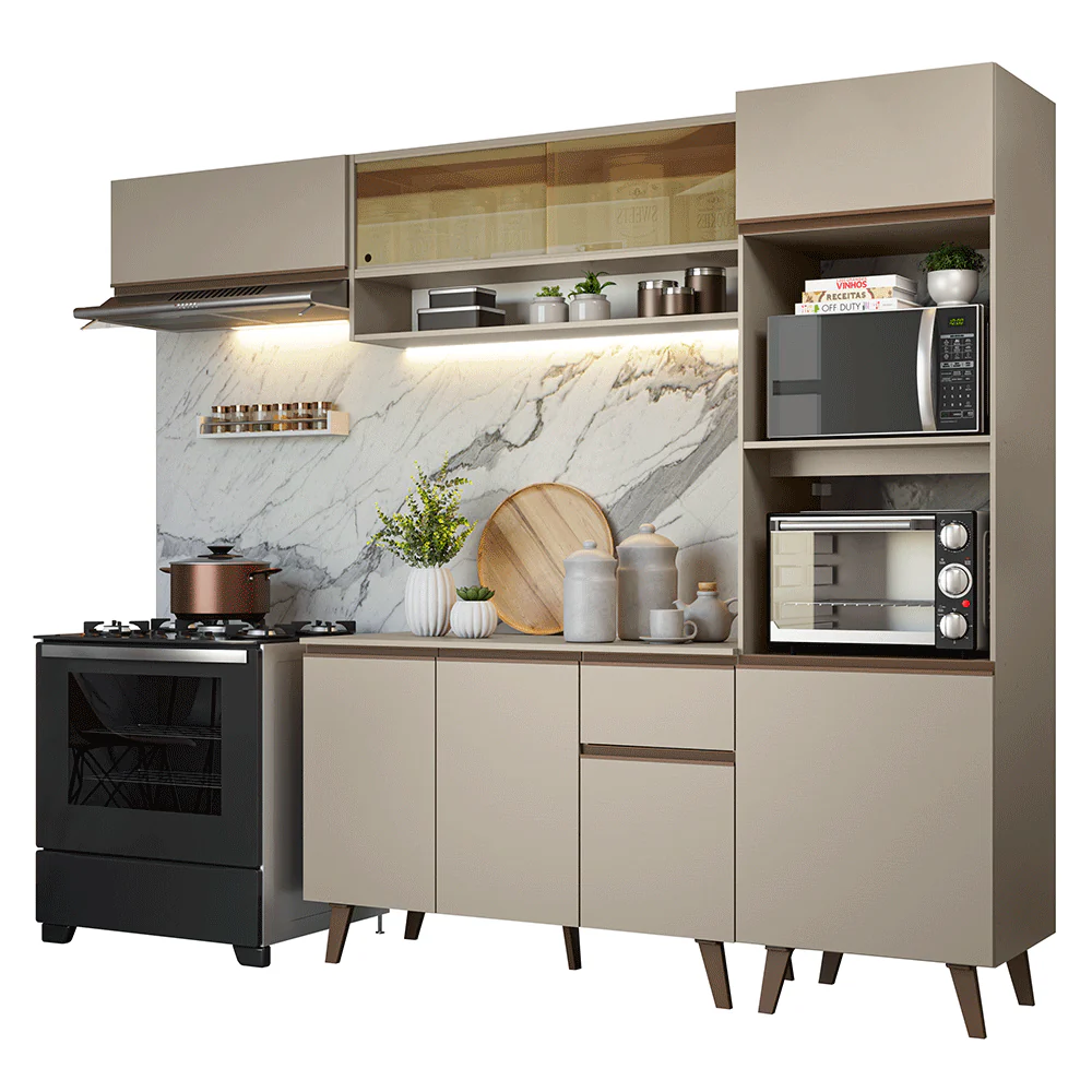 Combo completo de Cocina 260 cm Crema Nice Madesa 03 - Image 3