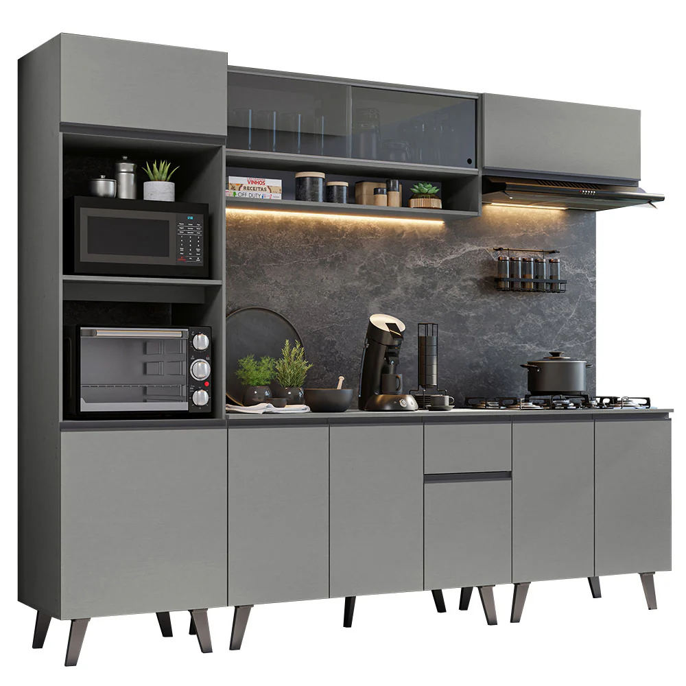 Combo Completo de Cocina 260 cm Gris Nice Madesa 01 - Image 4