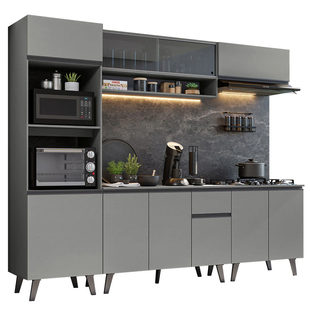 Combo Completo de Cocina 260 cm Gris Nice Madesa 01 - Image 5