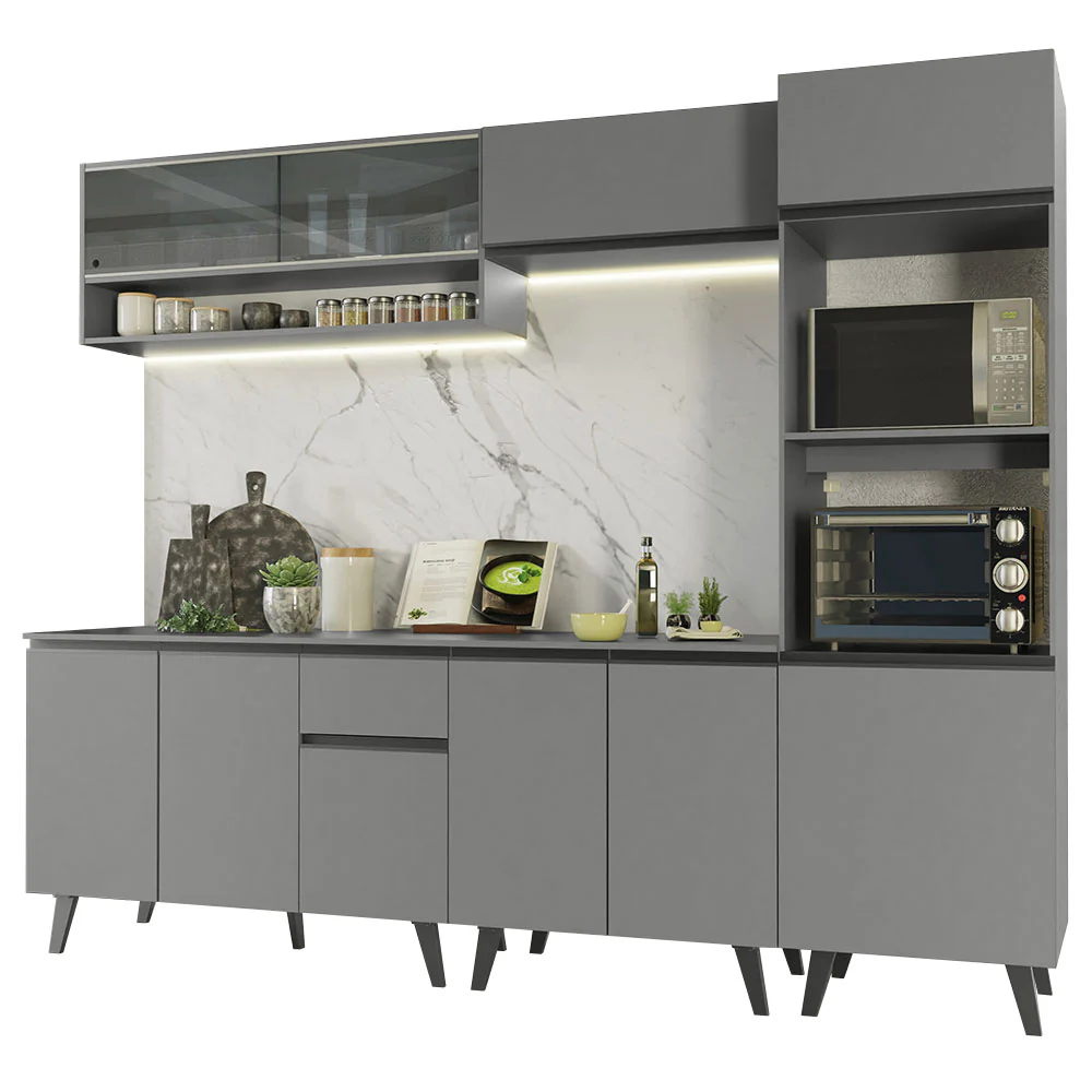 Combo Completo de Cocina 260 cm Gris Nice Madesa 06 - Image 3