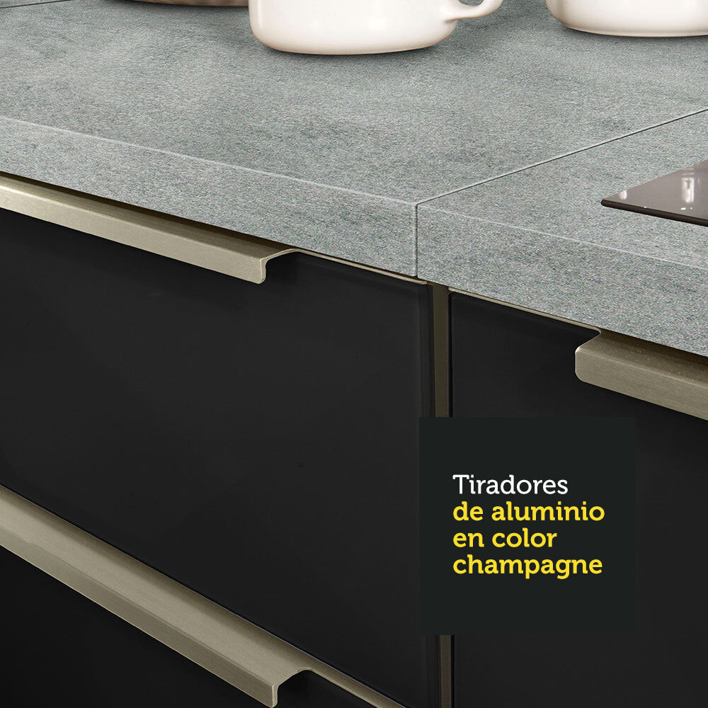 Combo completo de Cocina 260cm Blanco/Negro Lux Madesa 08 - Image 6
