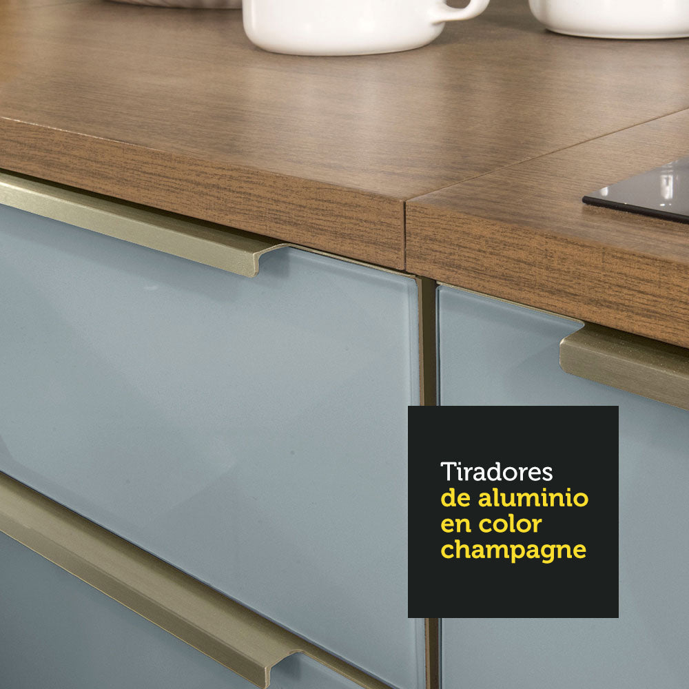 Combo completo de Cocina 260cm Marrón/Gris Lux Madesa 08 - Image 8