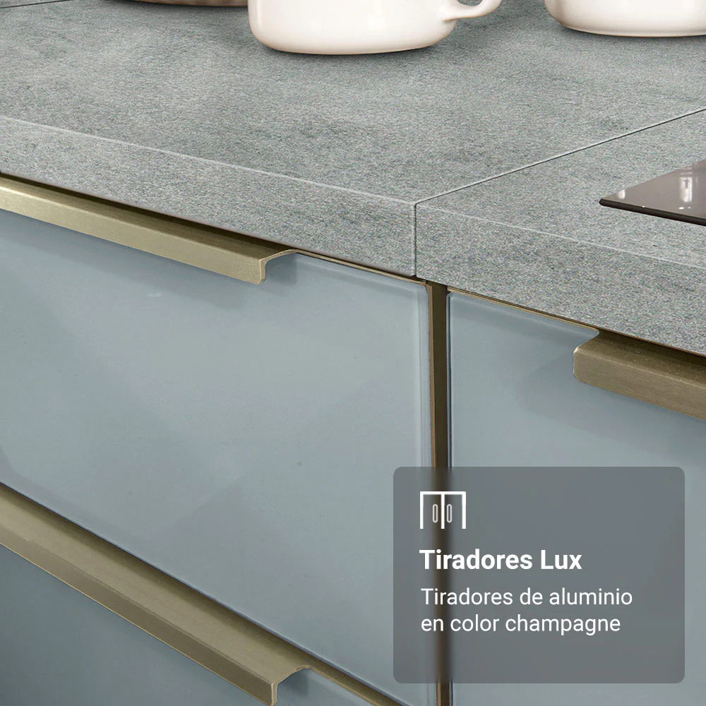 Combo completo de Cocina 270 x 60 cm Blanco/Gris Lux Madesa 08 - Image 7