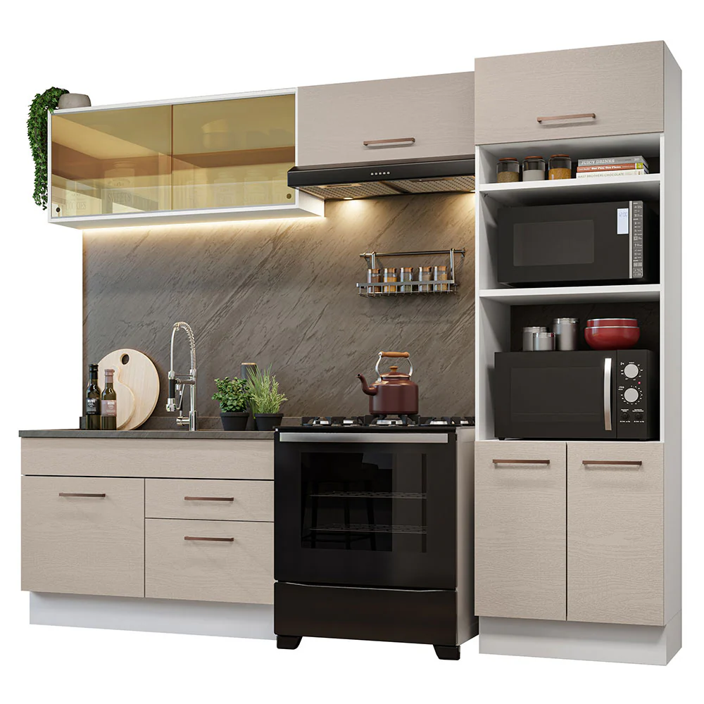 Combo completo de Cocina 270cm Blanco/Crema Agata Madesa 05 - Image 2