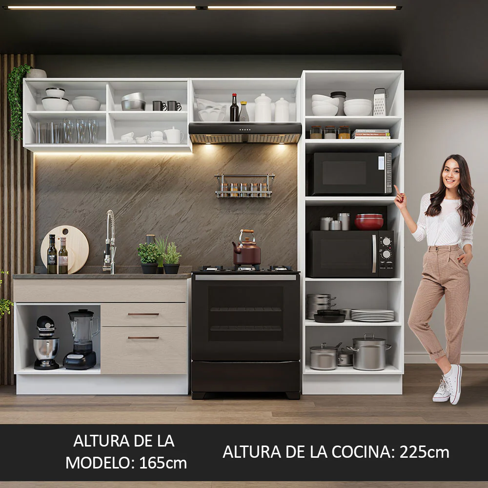 Combo completo de Cocina 270cm Blanco/Crema Agata Madesa 05 - Image 8