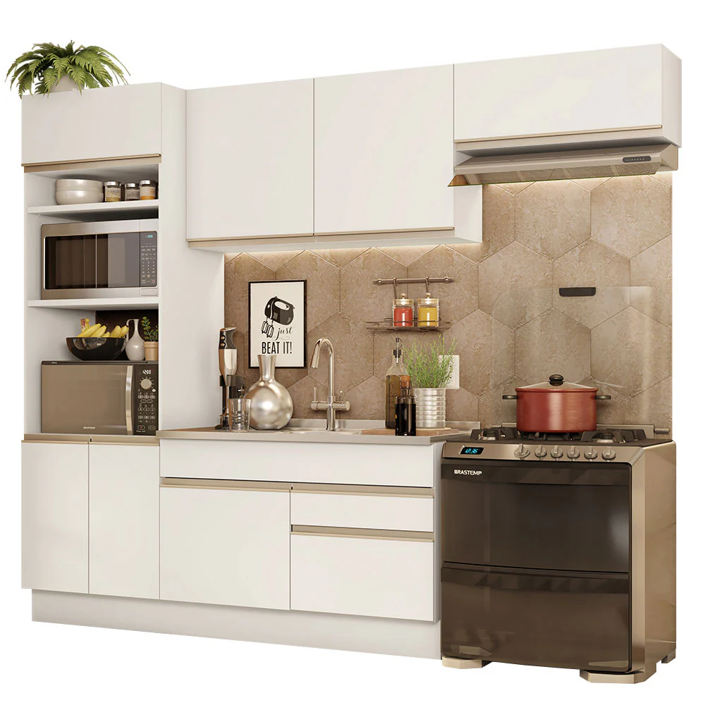 Combo completo de Cocina 270cm Blanco Glamy 15 - Image 3