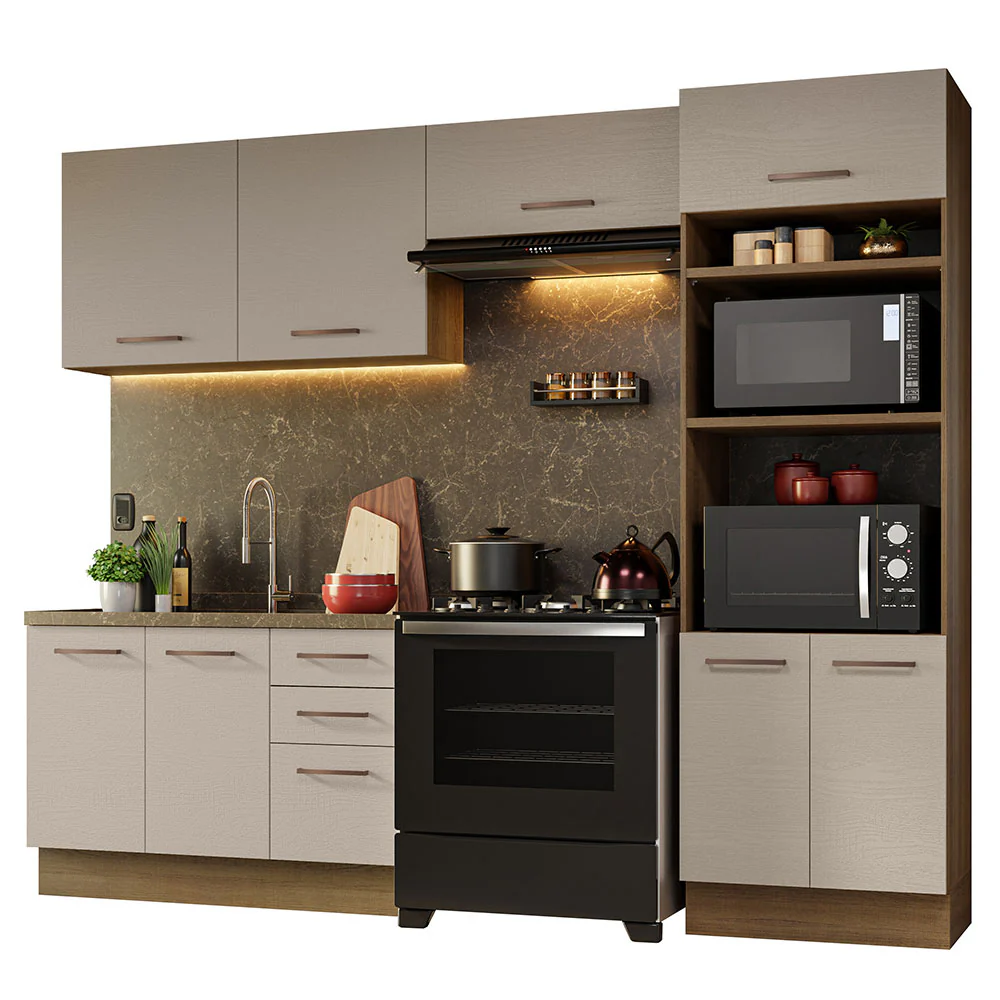Combo completo de Cocina 270cm Marrón/Crema Agata Madesa 08 - Image 3