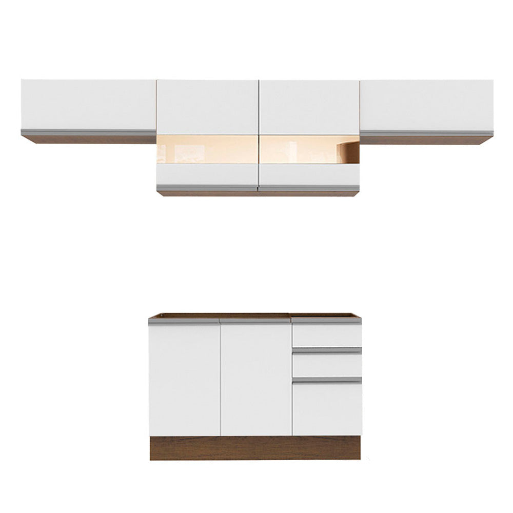 Combo completo de Cocina 280cm Marrón/Blanco Marina Madesa 01 - Image 9
