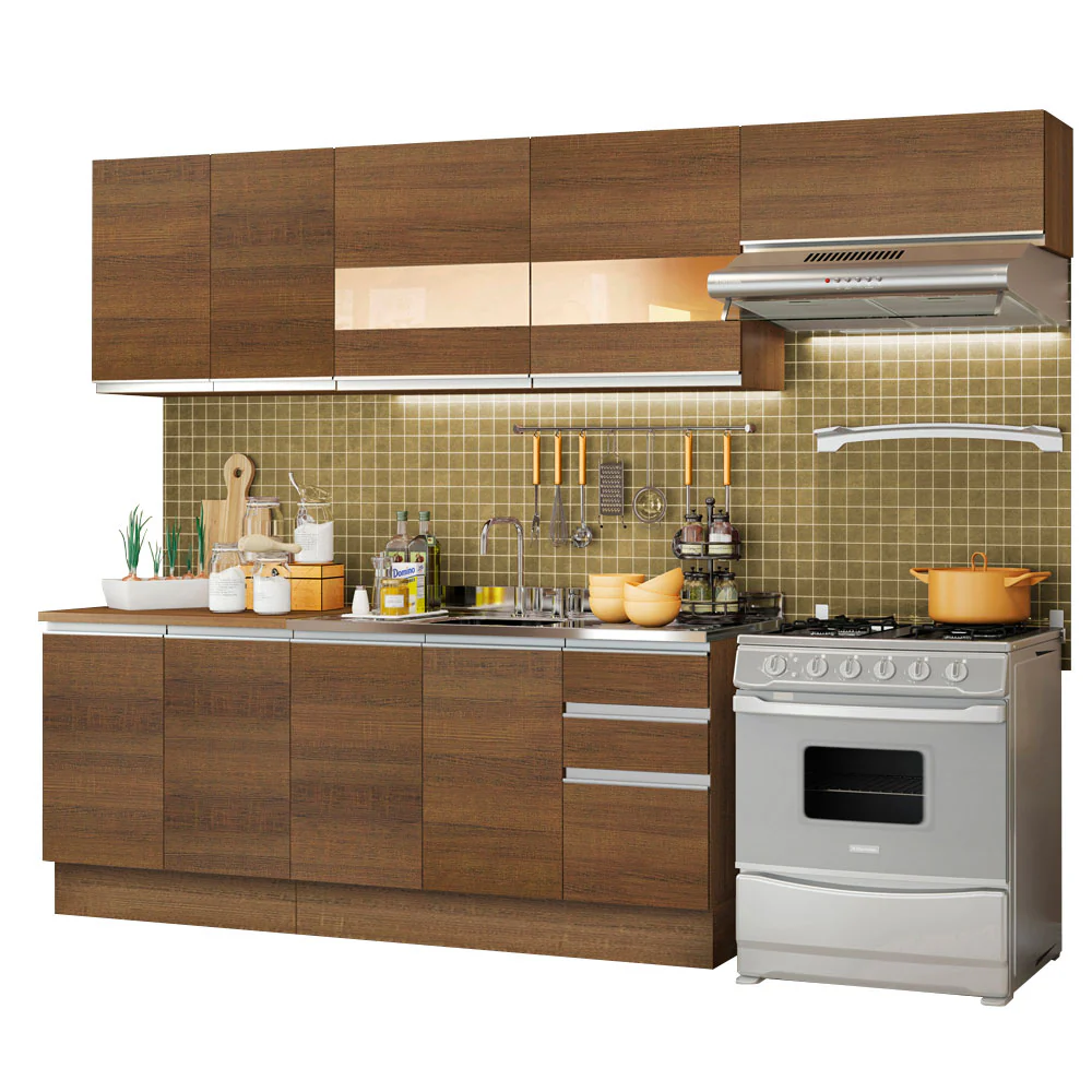 Combo completo de Cocina 280cm Marrón Marcela Madesa 03 - Image 3