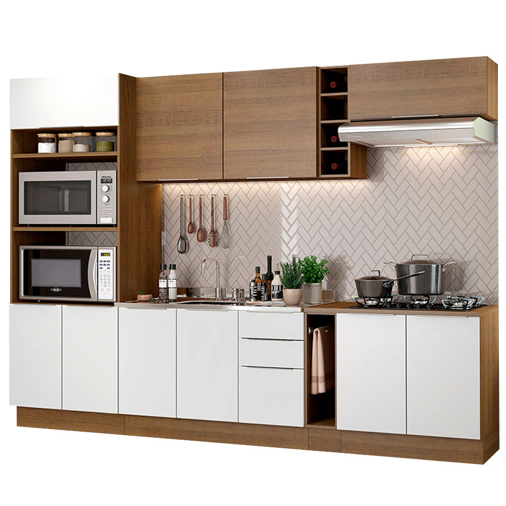 Combo completo de Cocina 290cm Marrón/Blanco/Marrón Stella Madesa 01 - Image 3