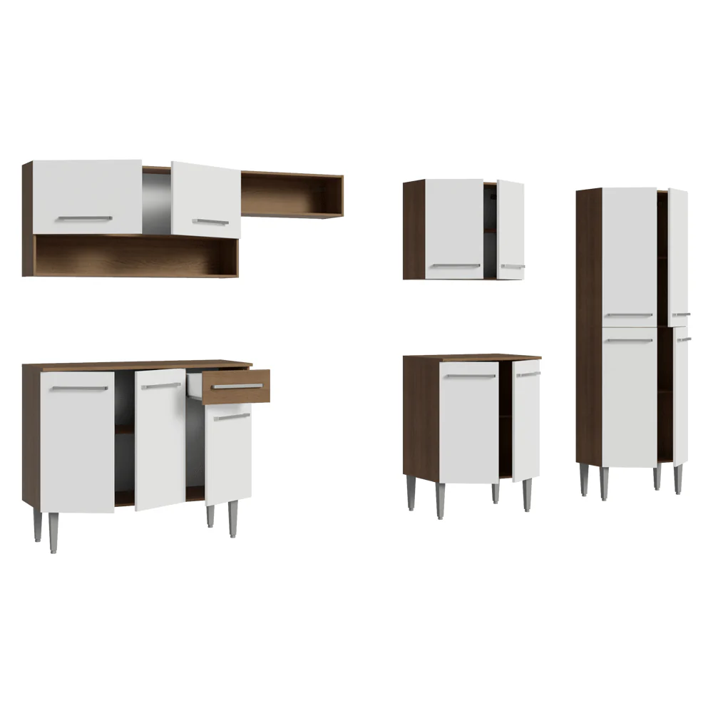 Combo completo de Cocina 293cm Marrón/Blanco Emilly Madesa 09 - Image 12