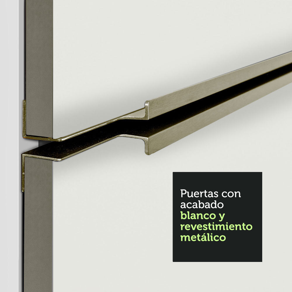 Combo Completo de Cocina 320 x 60 cm Blanco/Blanco Aterciopelado Lux Madesa 04 - Image 9