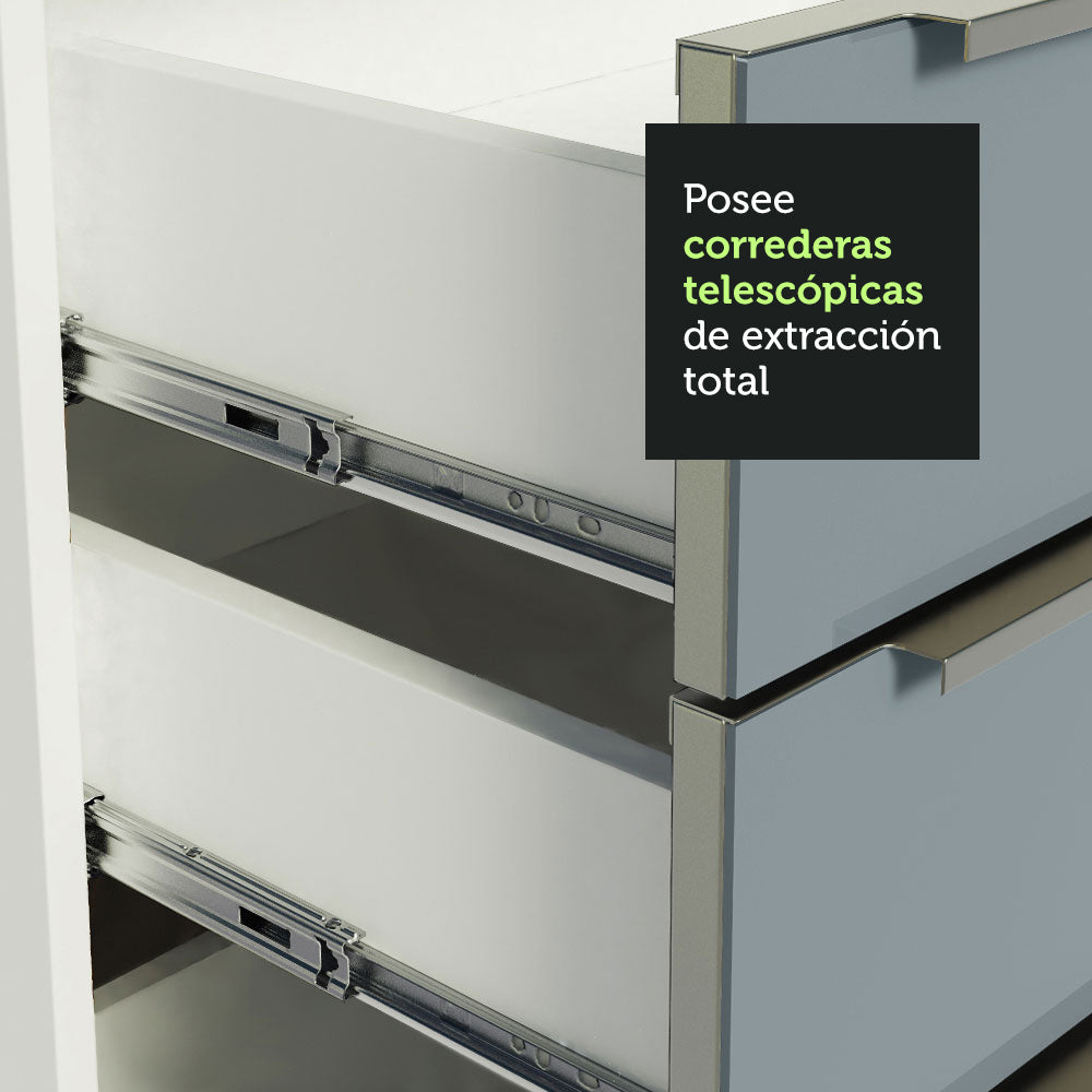 Combo completo de Cocina 320cm Blanco/Gris Lux Madesa 04 - Image 7