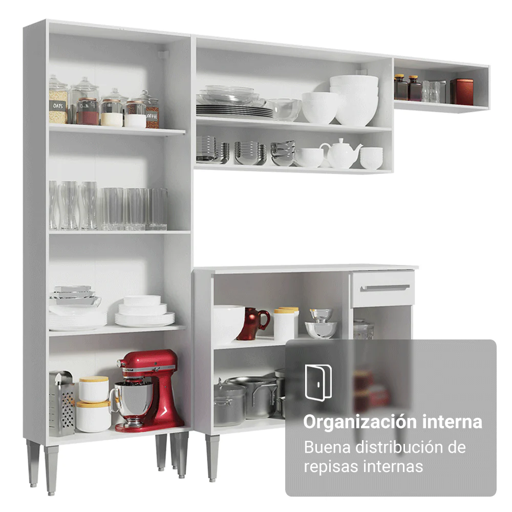 Combo completo de Cocina 325cm Blanco Emilly Madesa 01 - Image 6