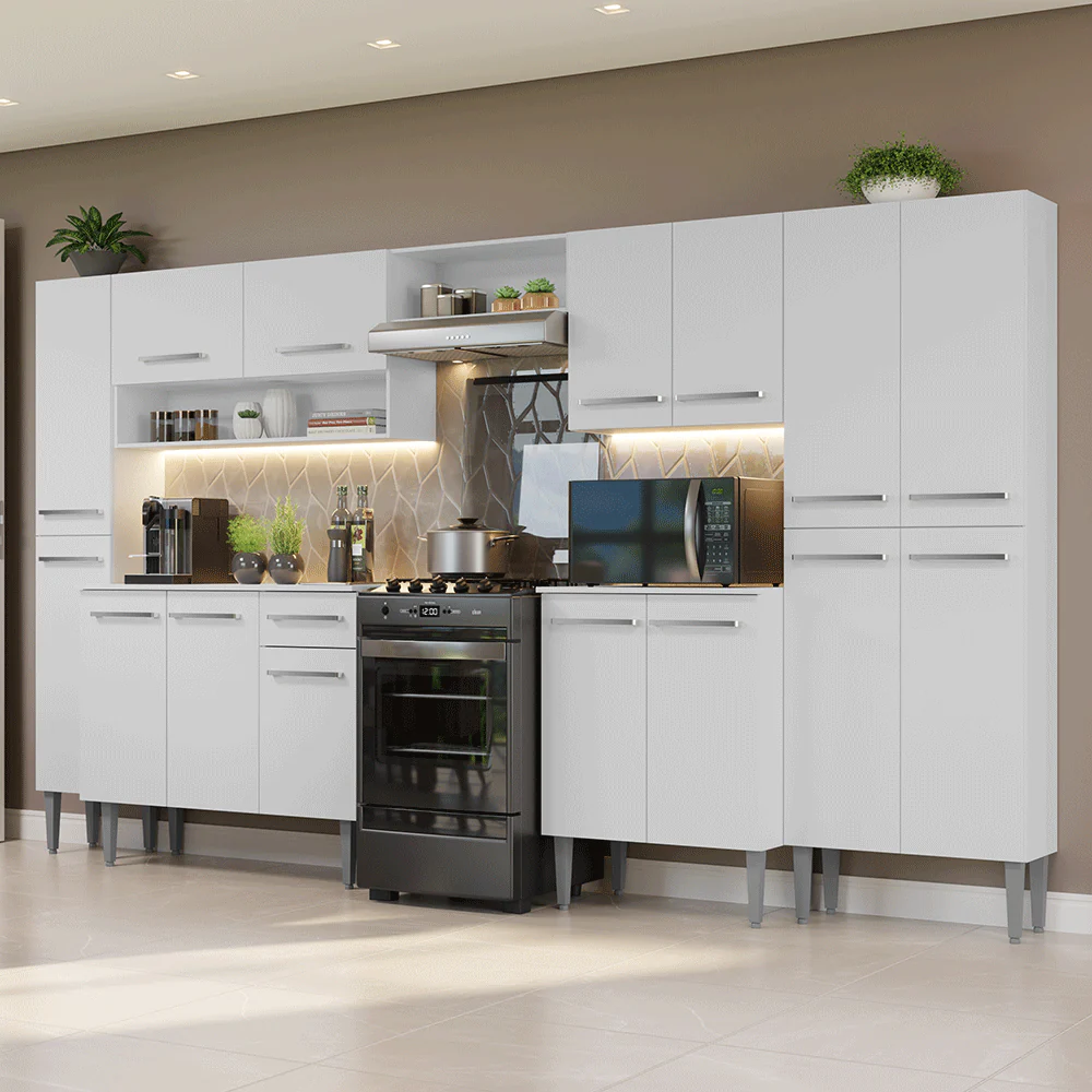 Combo completo de Cocina 325cm Blanco Emilly Madesa 02