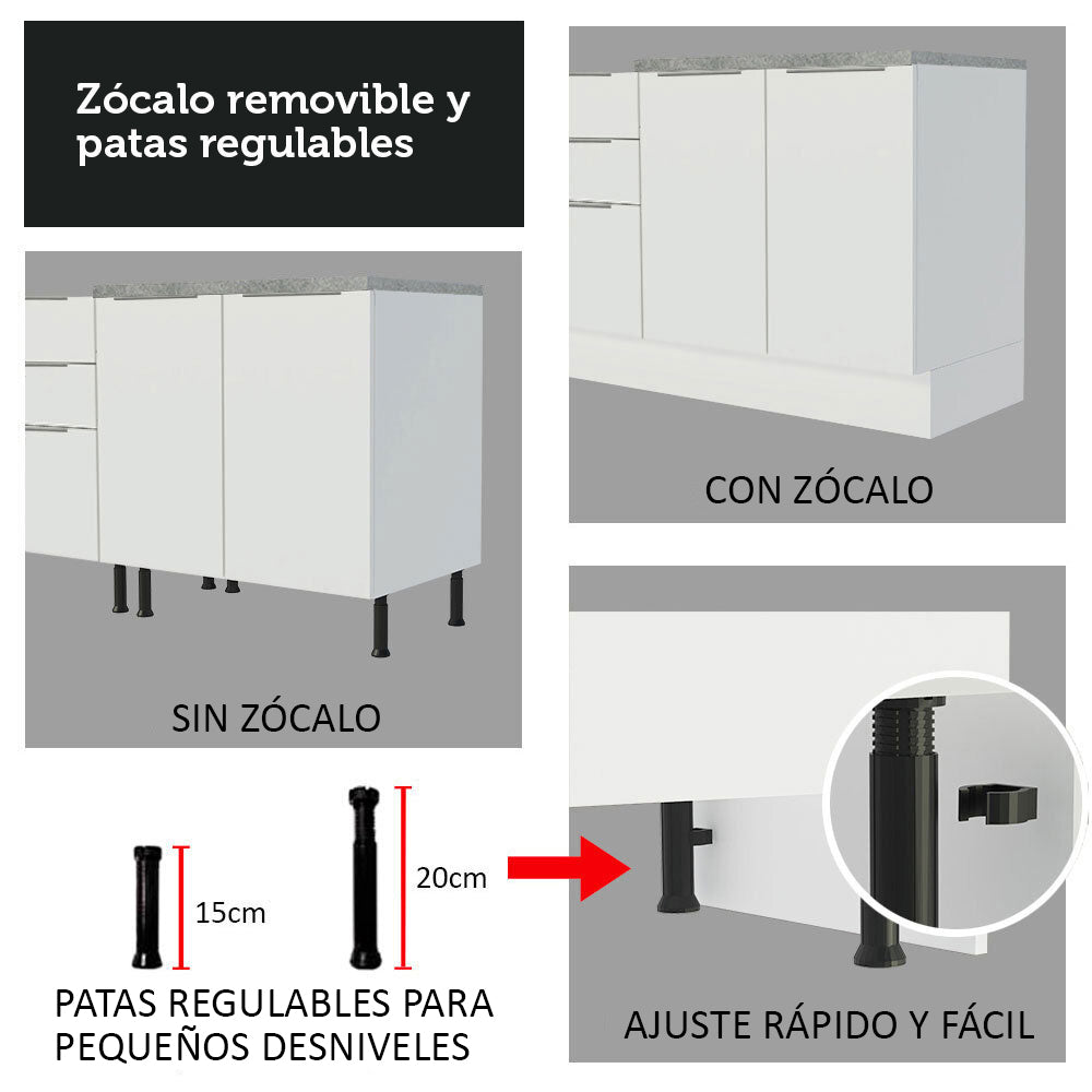 Combo Completo de Cocina 330 cm Blanco Stella Madesa 06 - Image 10