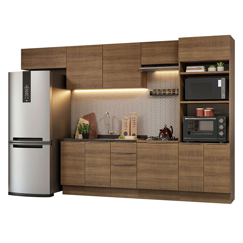 Combo Completo de Cocina 330 cm Marrón Stella Madesa 05 - Image 3