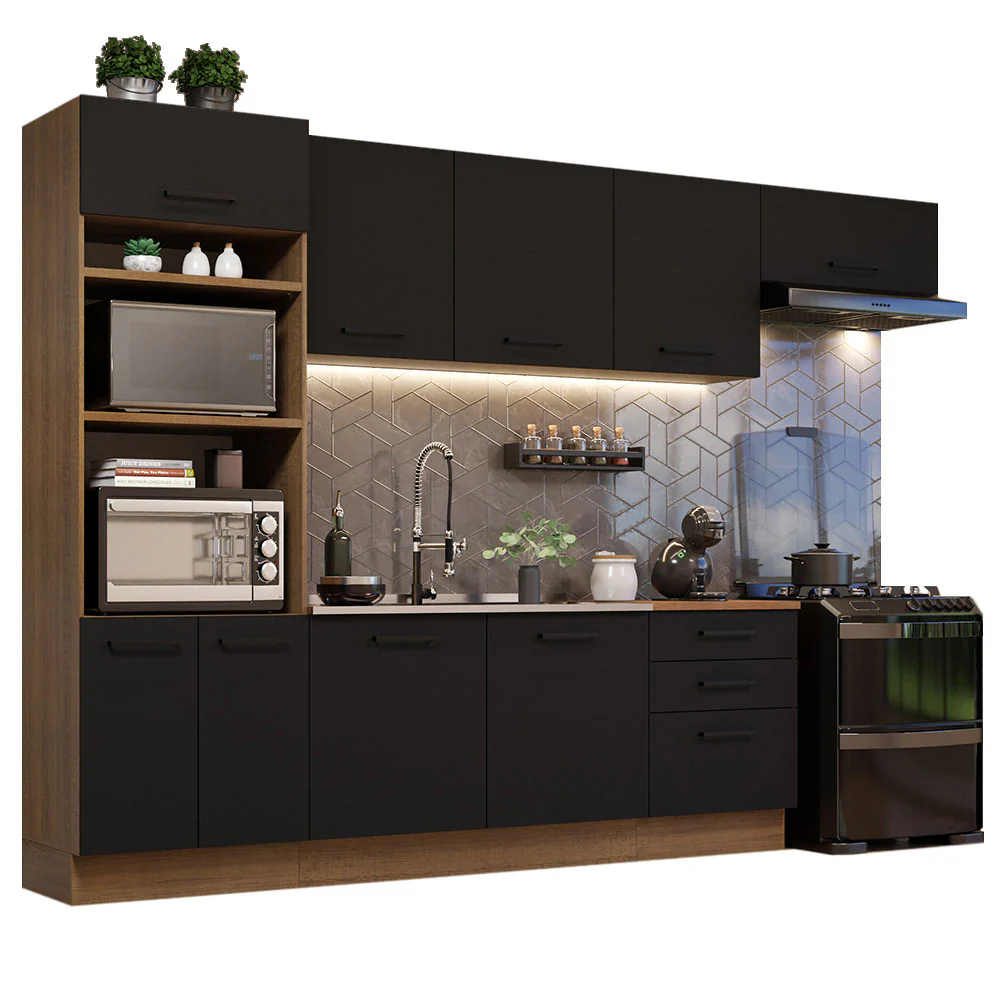 Combo completo de Cocina 330cm Marrón Negro Agata 01 - Image 3
