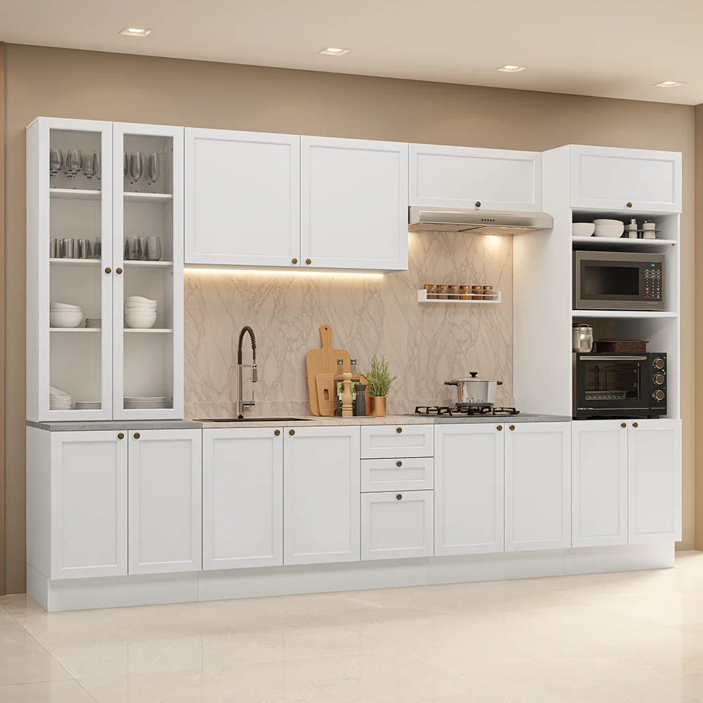 Combo completo de Cocina 340 cm Blanco Vik Madesa 01
