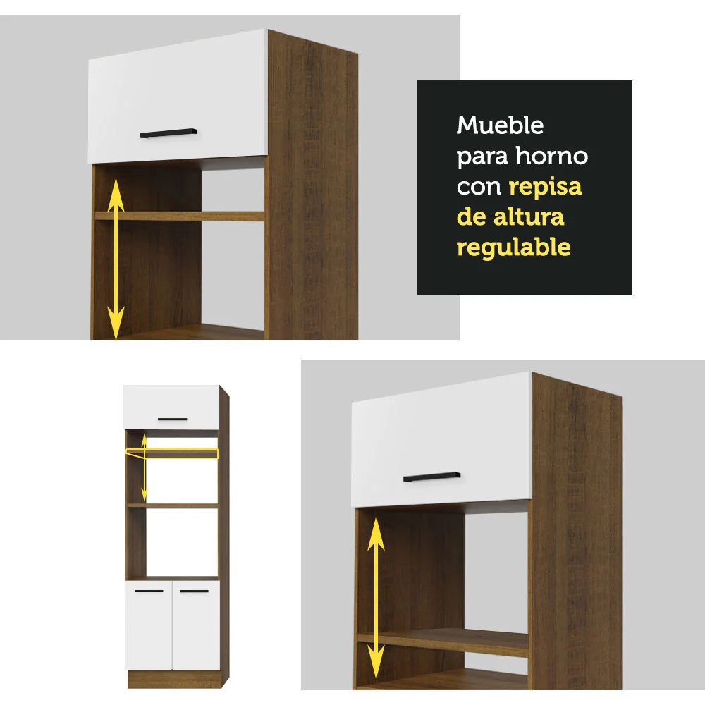 Combo completo de Cocina 350 cm Marrón/Blanco Agata 01 - Image 6