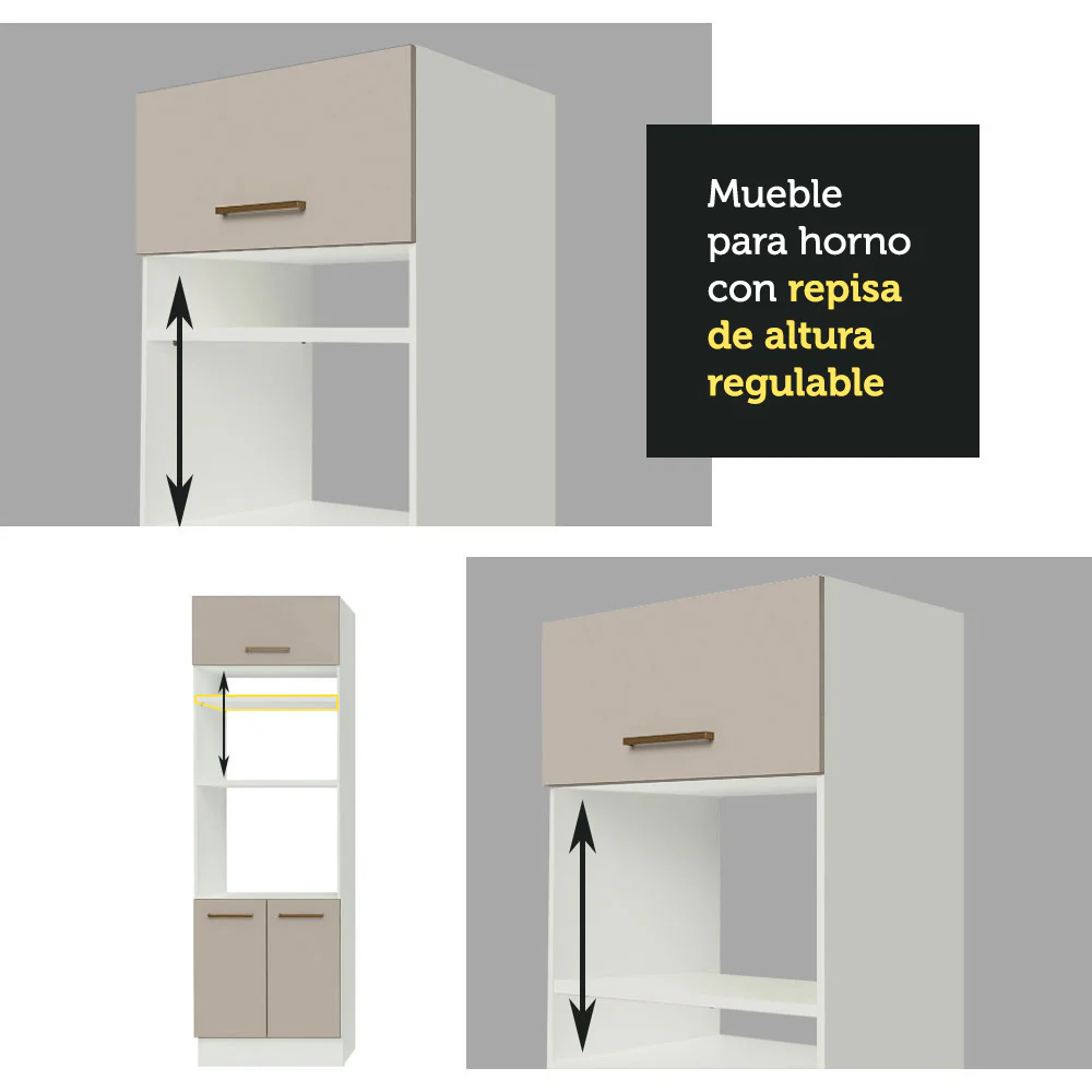 Combo completo de Cocina 350cm Blanco/Crema Agata Madesa 01 - Image 8