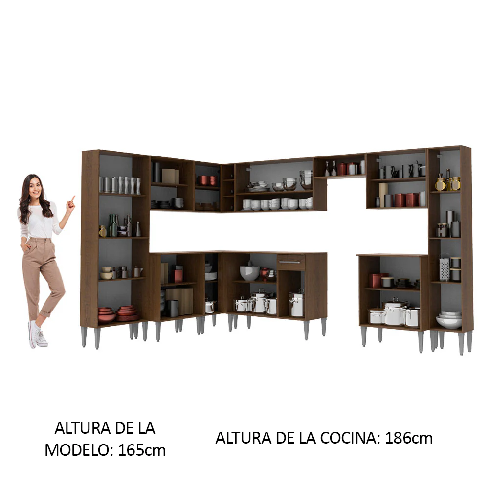 Combo completo de Cocina Esquinera 513cm Emilly Big Madesa 02 - Image 5