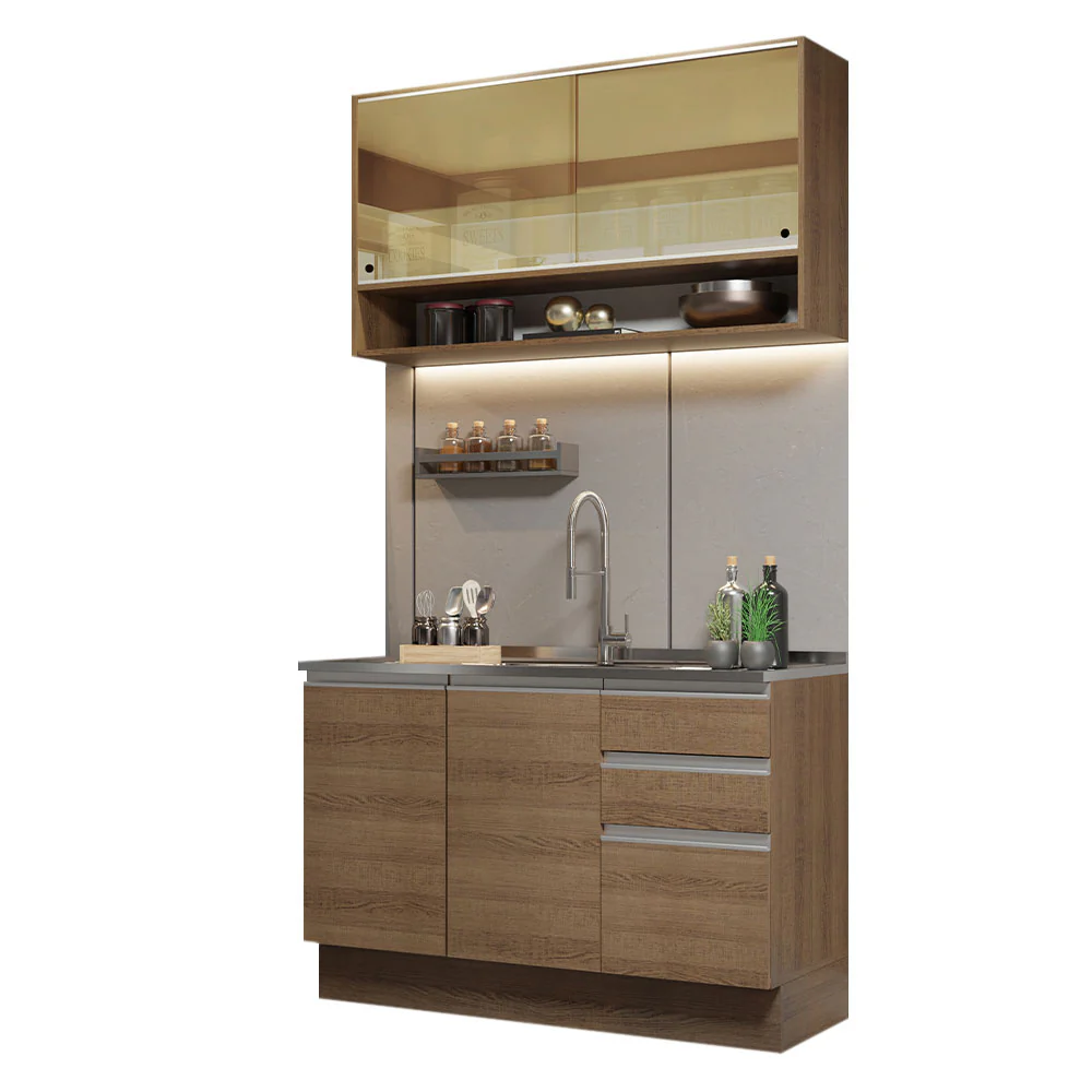 Combo de Cocina 120cm Glamy Madesa 02 Marrón - Image 3