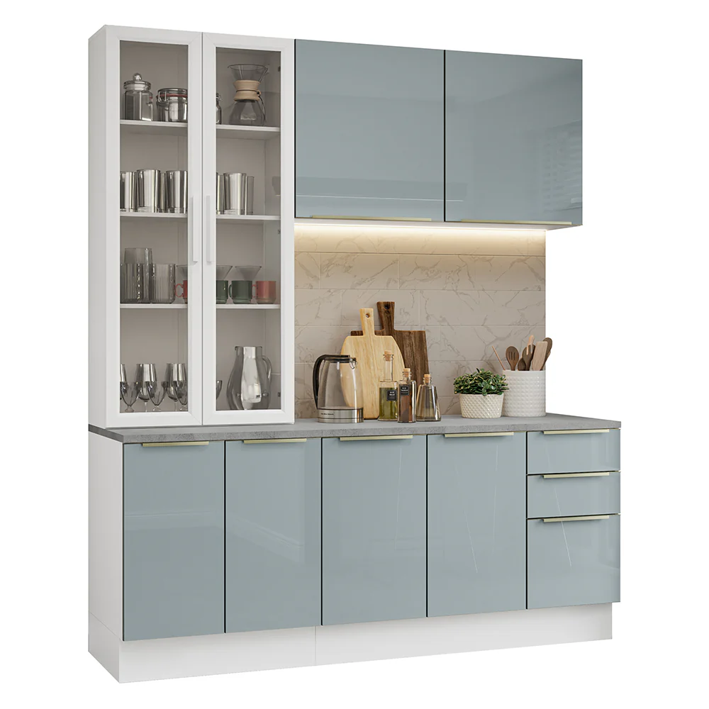 Combo de Cocina con Cristalero 190 cm Madesa Lux BG 02 - Image 3