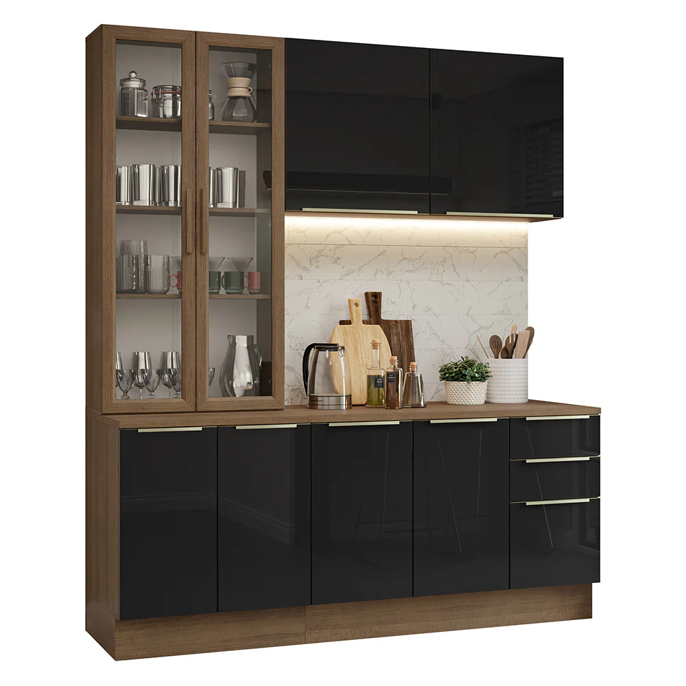 Combo de Cocina con Cristalero 190 cm Madesa Lux MN 02 - Image 3