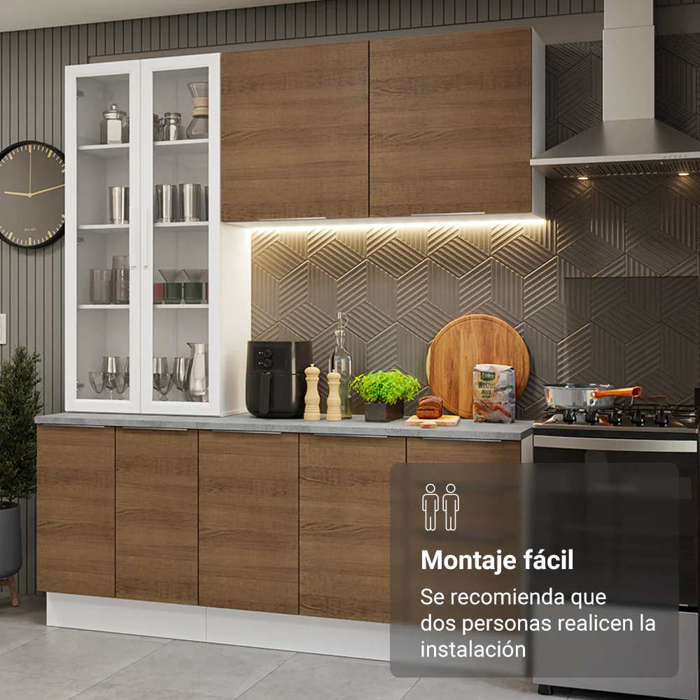 Combo completo de Cocina con Cristalero 190 cm Madesa Stella BM 03 - Image 9
