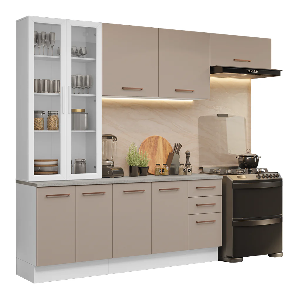 Combo completo de Cocina con Cristalero 270 cm Madesa Agata BC 11 - Image 3