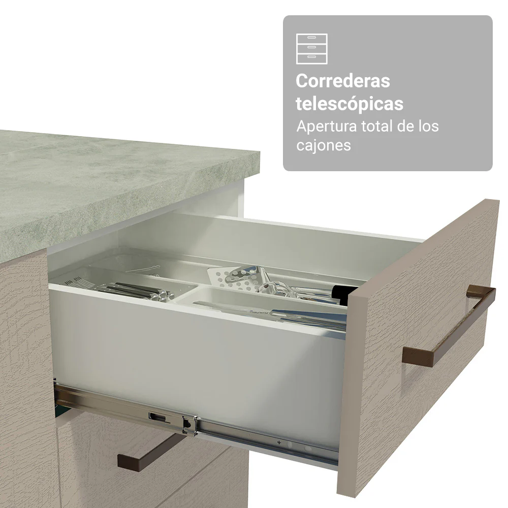 Combo completo de Cocina con Cristalero 270 cm Madesa Agata BC 11 - Image 7