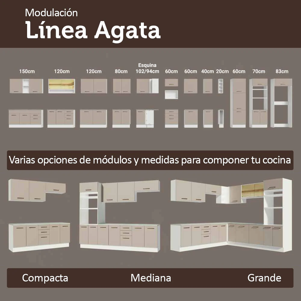 Combo completo de Cocina con Cristalero 270 cm Madesa Agata BC 11 - Image 9