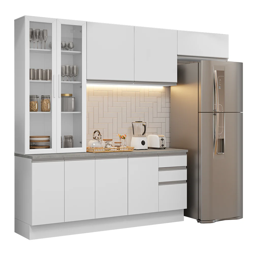 Combo completo de Cocina con Cristalero 270 cm Madesa Glamy BB 16 - Image 3