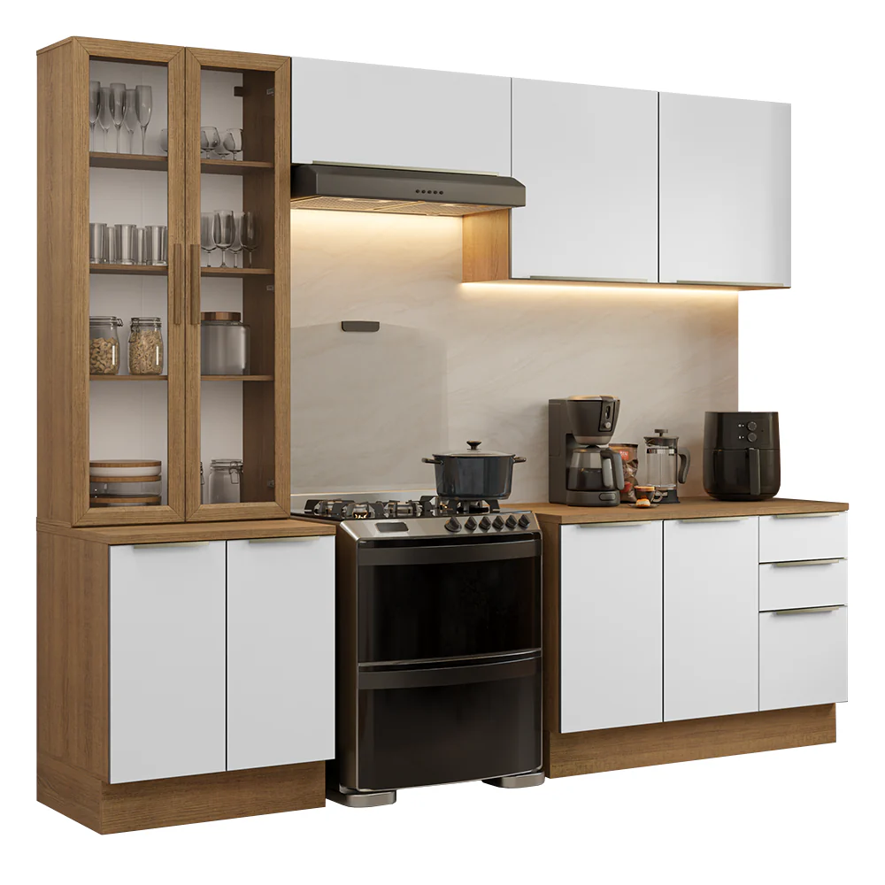Combo completo de Cocina con Cristalero 270 cm Madesa Lux MB 04 - Image 3