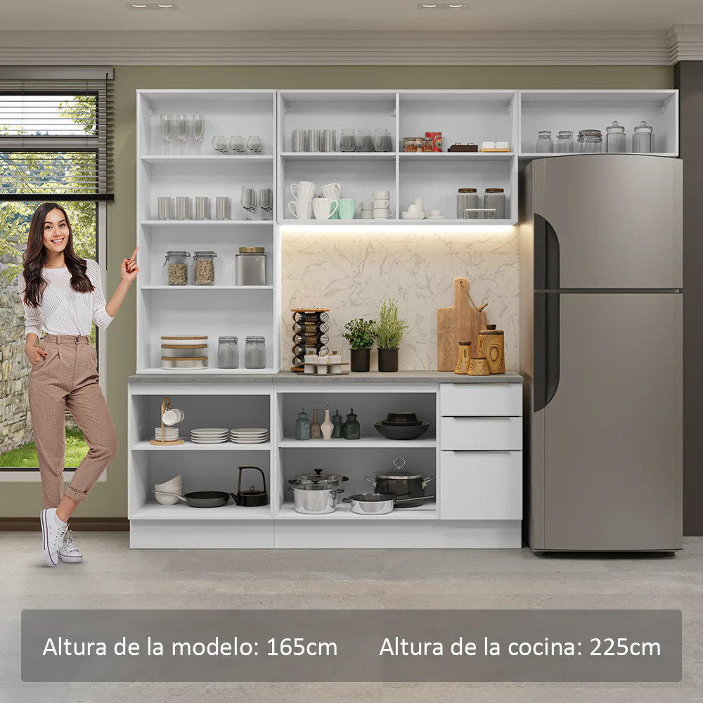 Combo completo de Cocina con Cristalero 270 cm Madesa Stella BB 11 - Image 5