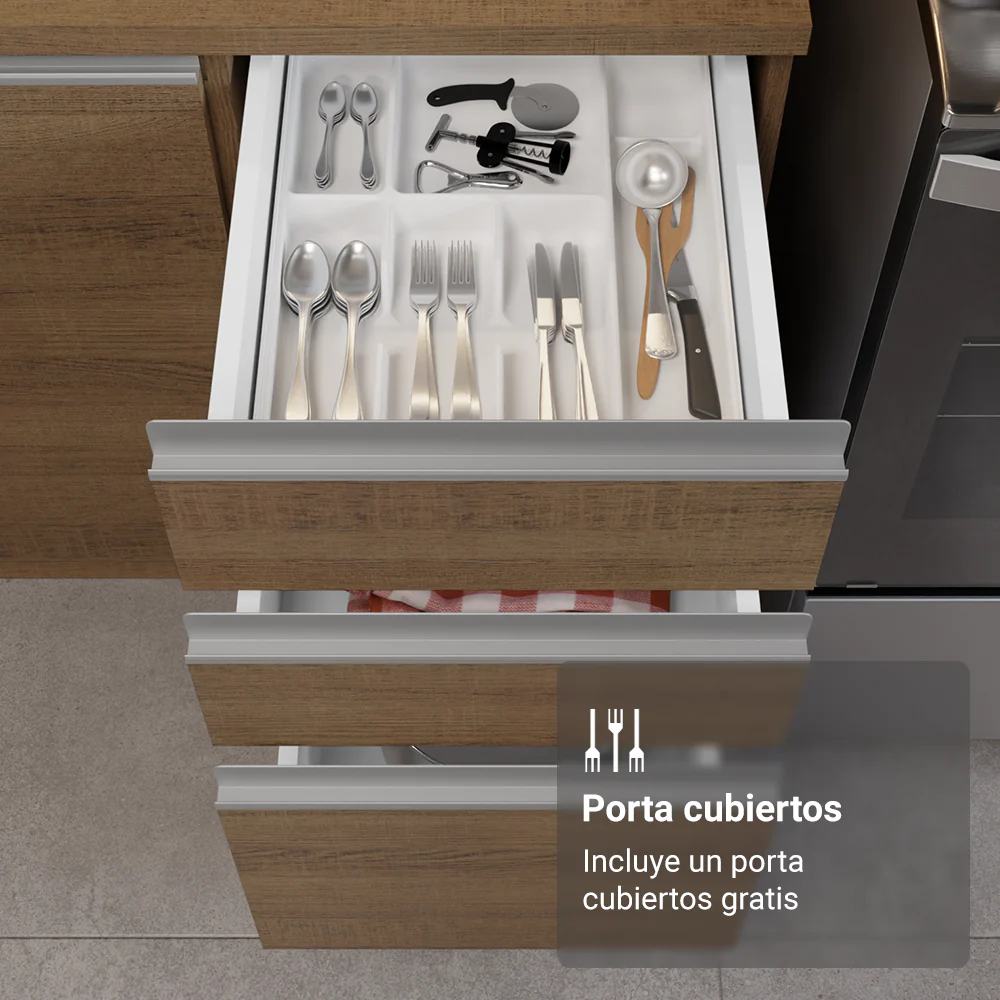 Combo completo de Cocina con Cristalero 340 cm Madesa Glamy MM 01 - Image 7