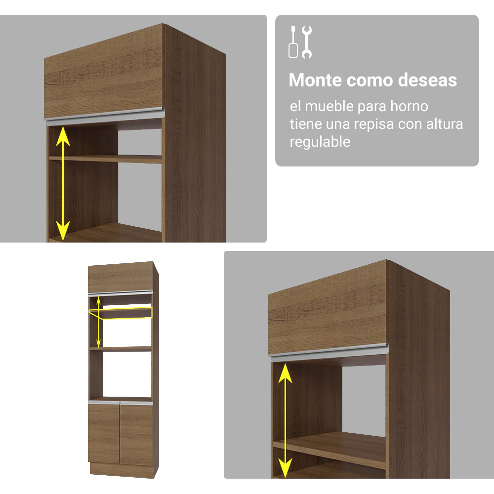 Combo completo de Cocina con Cristalero 340 cm Madesa Glamy MM 01 - Image 9