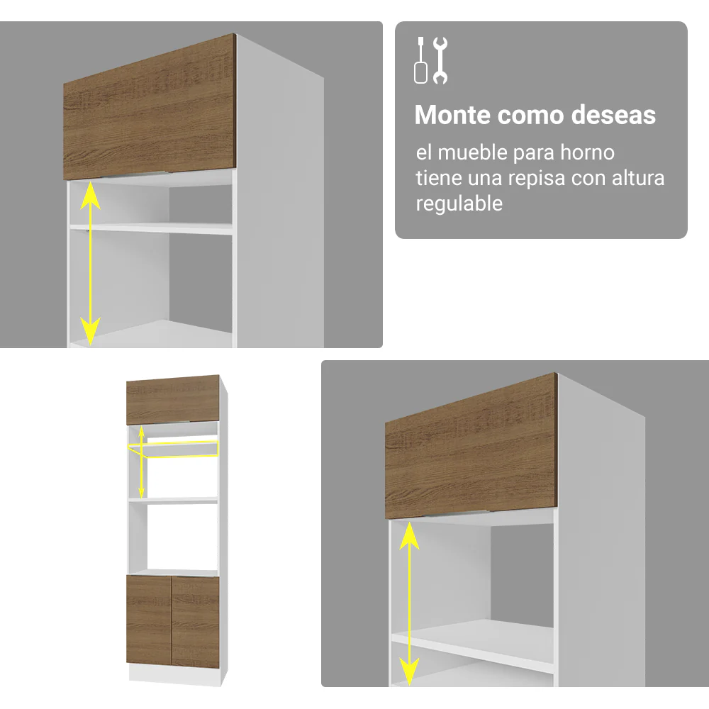Combo completo de Cocina con Cristalero 340 cm Madesa Stella BM 01 - Image 9