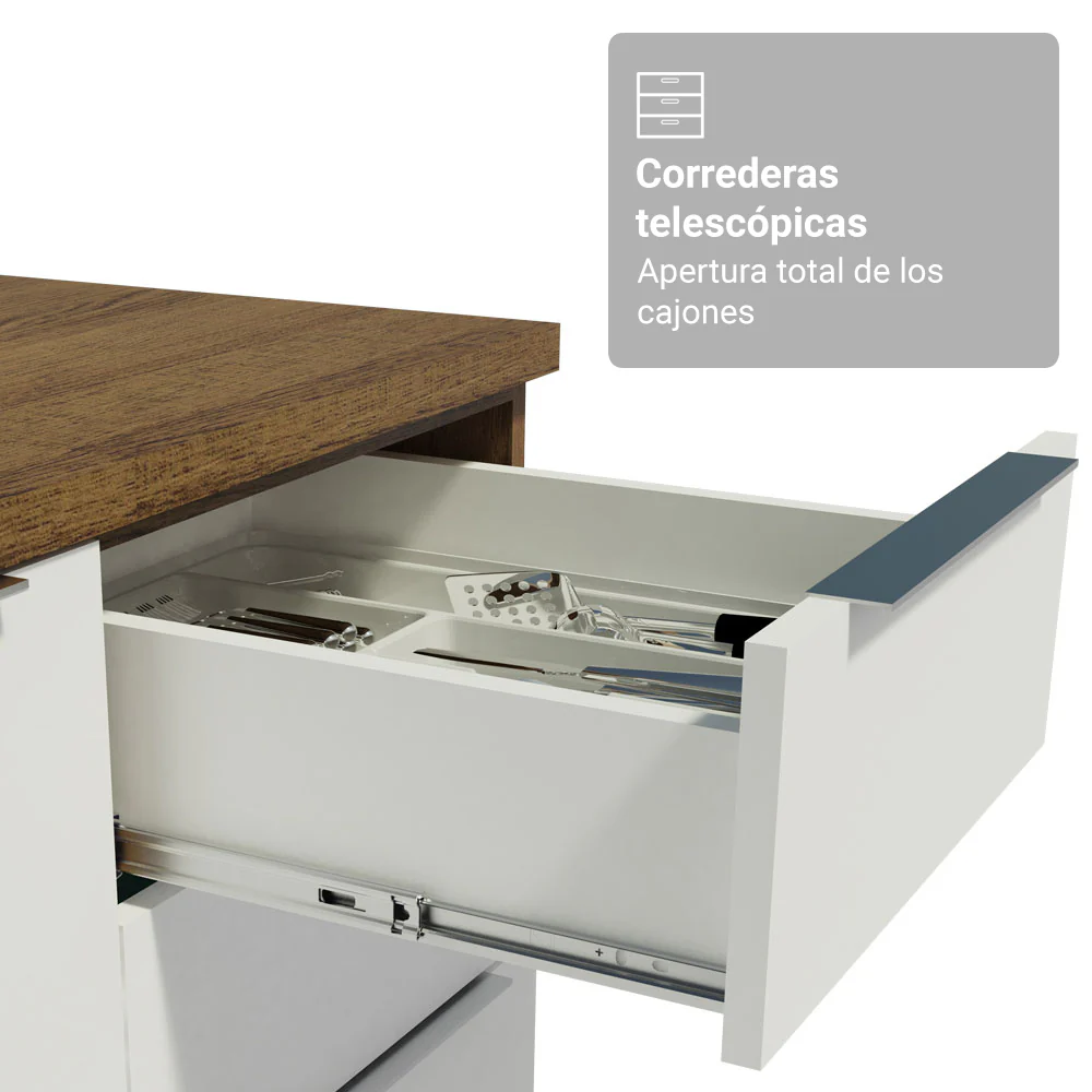Combo completo de Cocina con Cristalero 340 cm Madesa Stella MB 01 - Image 6