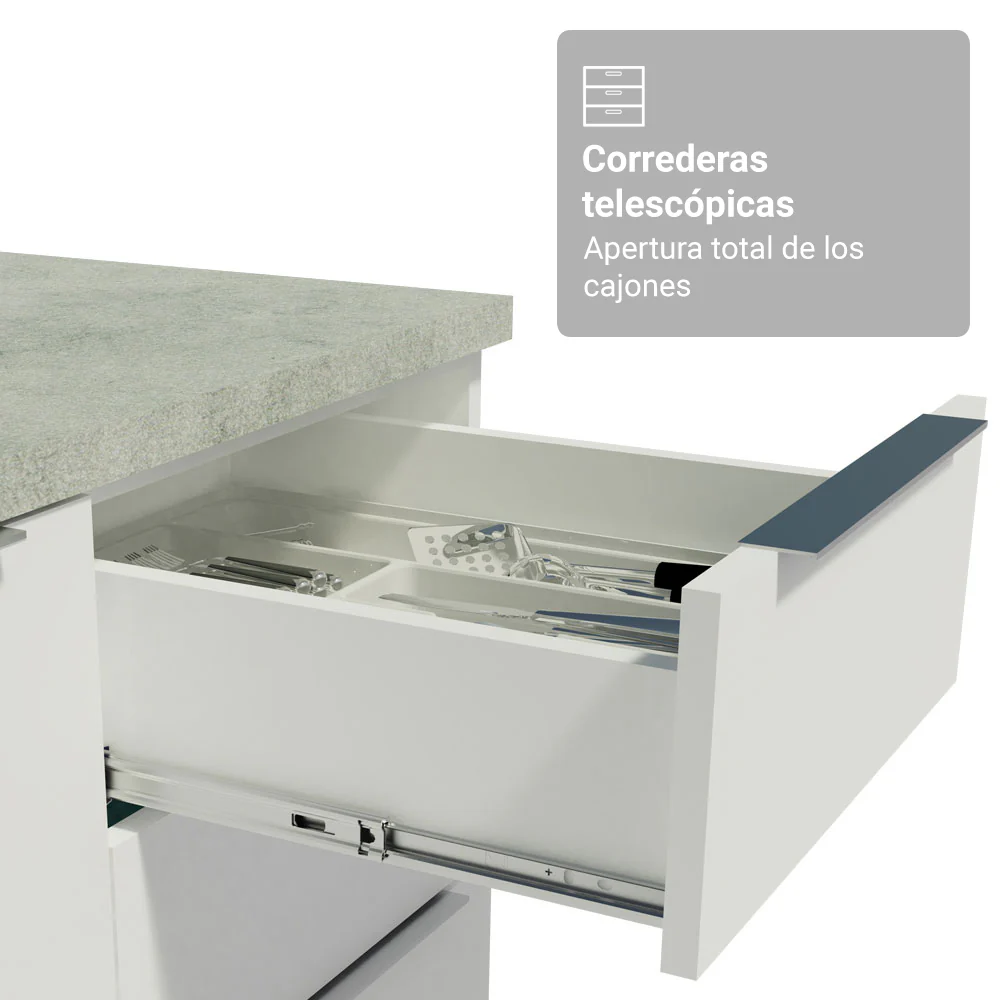 Combo completo de Cocina Esquinera con Cristalero 549 cm Madesa Stella BM 01 - Image 7